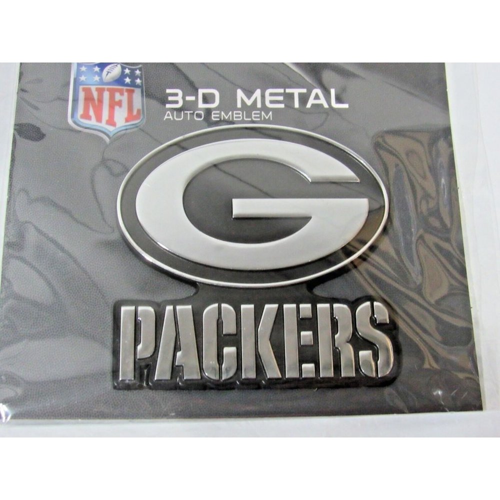 NFL Green Bay Packers Auto Emblem Solid Metal Chrome by Fanmats